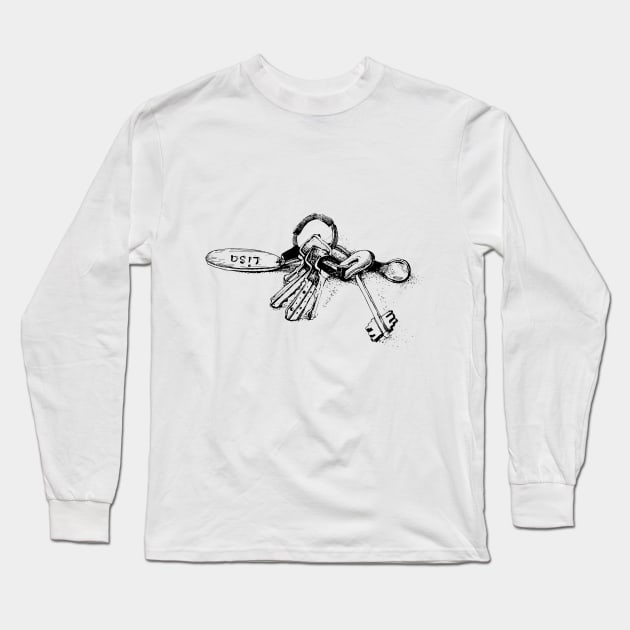 Portrait of the keys. A unique gift for any holiday. Long Sleeve T-Shirt by ElizabethArt